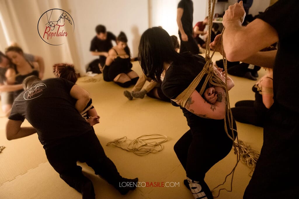 bondage shibari kinbaku training session
