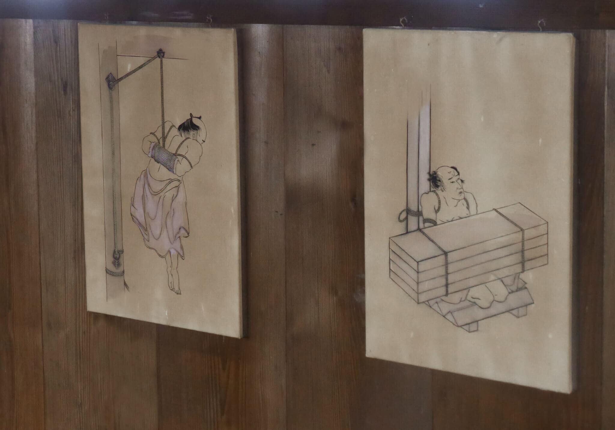 Historical depiction of rope restraint in Japan